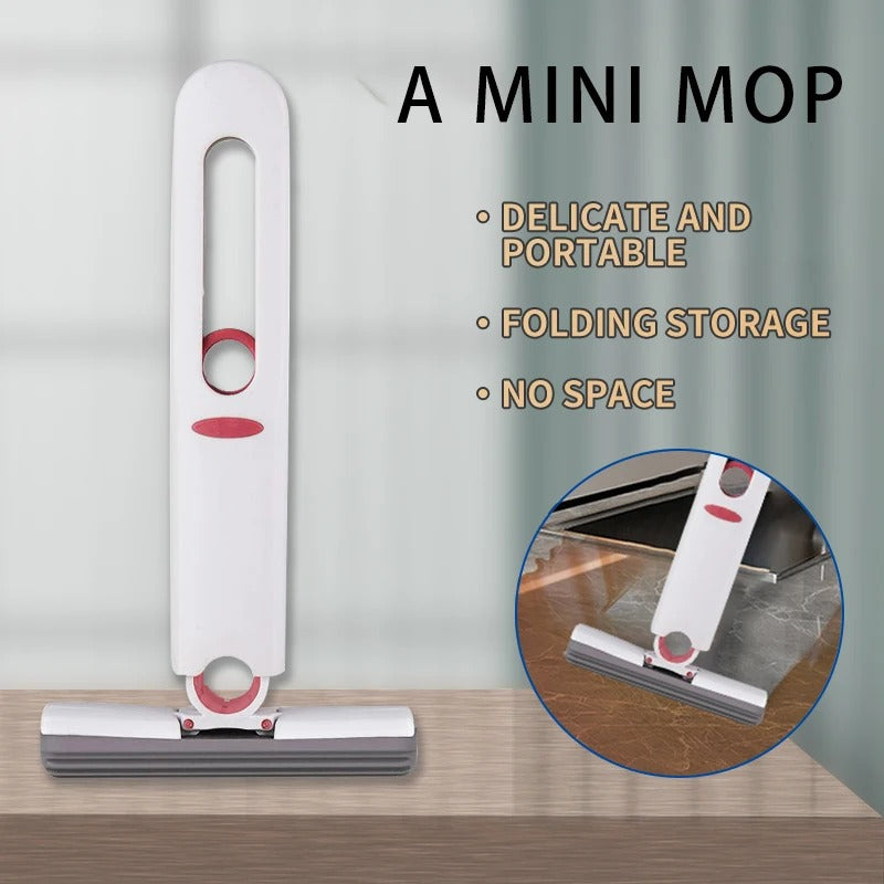 Mini Squeeze Mop: Compact Floor Cleaner for Home, Kitchen, Car, and More